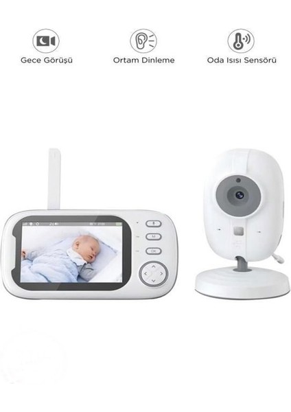 Full hd Bebek Kamerası 2.4 ghz Wire­less, 360° Dönen Ptz + Gece Görüş, Monitörlü Interkom Özellikli modelleri