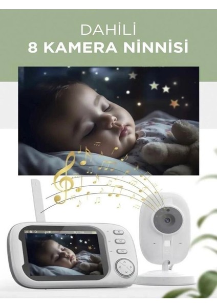 Full hd Bebek Kamerası 2.4 ghz Wire­less, 360° Dönen Ptz + Gece Görüş, Monitörlü Interkom Özellikli fırsatları
