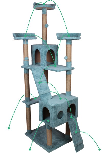 Cat City Yeni Rezidans Kedi Oyun Evi ve Tırmalaması modelleri