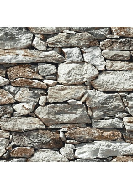 Taş Duvar Desenli Kendinden Yapışkanlı 3D Duvar Raf Kapı Kaplama Kağıdı 3 Metre 60 cm fırsatları