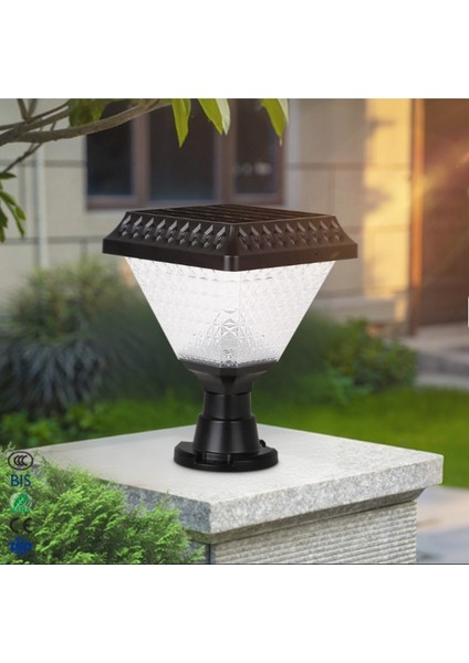 Solar Bahçe Aydınlatma Set Üstü LED 50W Armatür Beyaz Işık, Gündüz Gece Sensörlü 2 Yıl Garantili