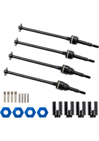 Trx1/10 Slash 2WD Için 4 Adet Cvd Tahrik Mili Çelik Köpek Kemiği (Yurt Dışından)