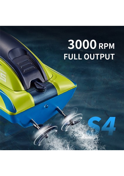 Rc Boat 2.4g Çift Dümen Motoru Su Geçirmez Yüksek Hızlı Tekne Oyuncakları-Mavi (Yurt Dışından) modelleri