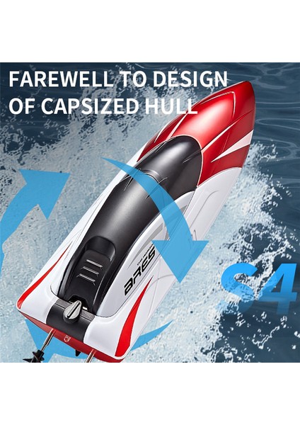 Rc Boat 2.4g Çift Dümen Motoru Su Geçirmez Yüksek Hızlı Tekne Oyuncakları-Mavi (Yurt Dışından) fırsatları