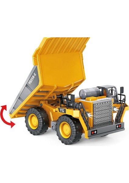 1:24 9 Kanal Rc Alaşımlı Damperli Kamyon Araba Mühendislik Aracı Çocuklar Için (Yurt Dışından) fiyatları