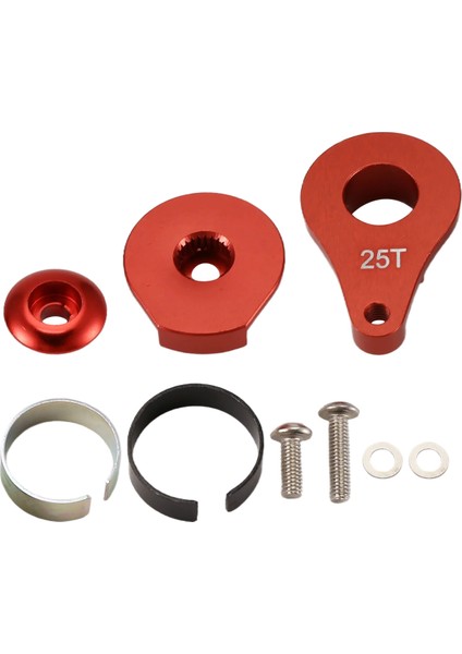 25T Direksiyon Servo Kolu Boynuzu 1 Delik Rc Paletli Araba Parçaları Kırmızı (Yurt Dışından) fiyatları