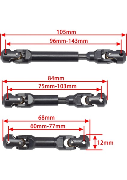 Trx6 -6 G63 6x6 Için 3 Adet Metal Tahrik Mili Cvd Tahrik Mili (Yurt Dışından) fiyatları