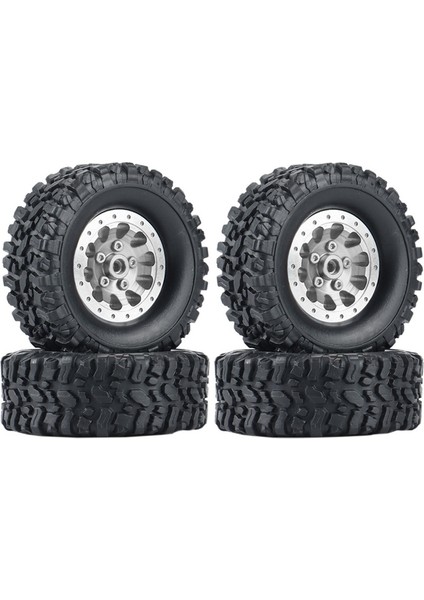 4 Adet Metal Beadlock Tekerlek Göbeği Jant ve Kauçuk Lastik, 1 (Yurt Dışından)