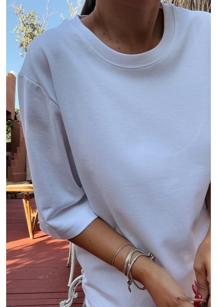 Beyaz Pamuk Tişört