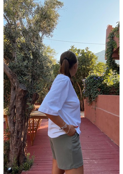 Beyaz Pamuk Tişört modelleri