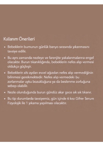 Serum Burun ve Göz Temizliği 5ml x 20 Flakon ( 3 Kutu 60 Adet) indirimleri