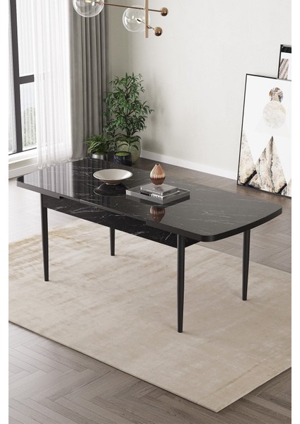 Fiona 80X132 Mdf Masa Metal Ayaklı Açılabilir Üst Kalite Mutfak Masası, Yemek Masası, Salon Masası fiyatları