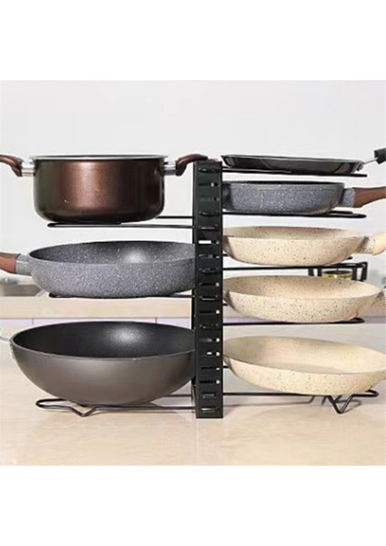 Tencere Düzenleyici Raf 8 Katlı Tencere ve Tava Düzenleyici, Mutfak Dolabı Tencere Saklama Için Tencere Kapağı Düzenleyici (Yurt Dışından) modelleri