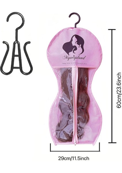 Askılı Peruk Saklama Çantaları,birden Fazla Peruk Için Peruk Askısı,peruk Saklama Çantaları,kum Saati Şeklinde Peruk Saklama Çantası 3 Adet Pembe (Yurt Dışından) modelleri