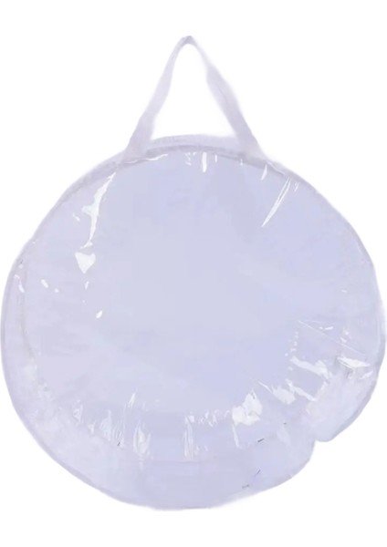 Çelenk Saklama Kapları Için Çift Fermuarlı ve Güçlendirilmiş Saplı Yuvarlak Toz Geçirmez Çanta Büyük Kapasiteli Katlanabilir Alet (Yurt Dışından)