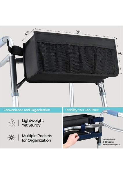 Walker Sepeti Walker Çantası Su Walker Bardak Tutucu Katlanabilir Walker Için Walker Sepeti Katlanabilir Walker Saklama Çantası (Yurt Dışından) indirimleri