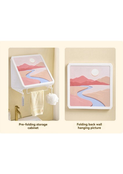 Kalınlaştırılmış Su Geçirmez Duvara Monte Banyo Saklama Kutusu - Kolay Katlanabilir, Delme Gerektirmez Esinti Hafiftir (Yurt Dışından) indirimleri