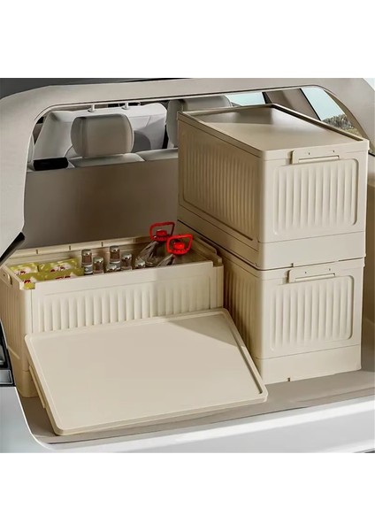 Makaralı Büyük Kapasiteli Katlanabilir Saklama Kutusu - Kapaklı Istiflenebilir Plastik Düzenleyici, Ev Için Taşınabilir Kap (Yurt Dışından) modelleri