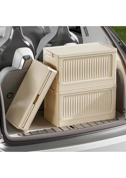 Makaralı Büyük Kapasiteli Katlanabilir Saklama Kutusu - Kapaklı Istiflenebilir Plastik Düzenleyici, Ev Için Taşınabilir Kap (Yurt Dışından) indirimleri