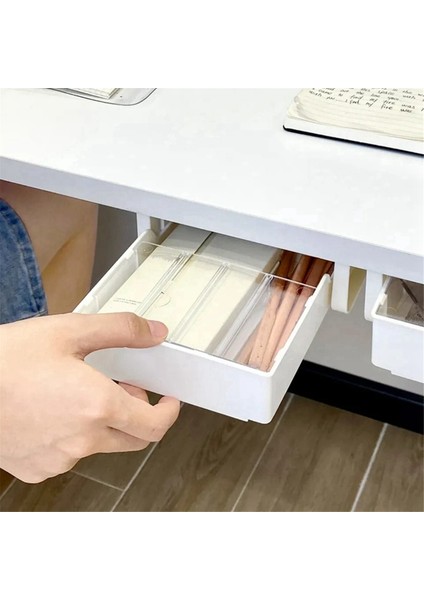 Masa Altı Gizli Çekmece - Ofis ve Ev Için Yapışkanlı Saklama Düzenleyici, Kırtasiye ve Kozmetikler Için Büyük Kapasiteli (Yurt Dışından) indirimleri