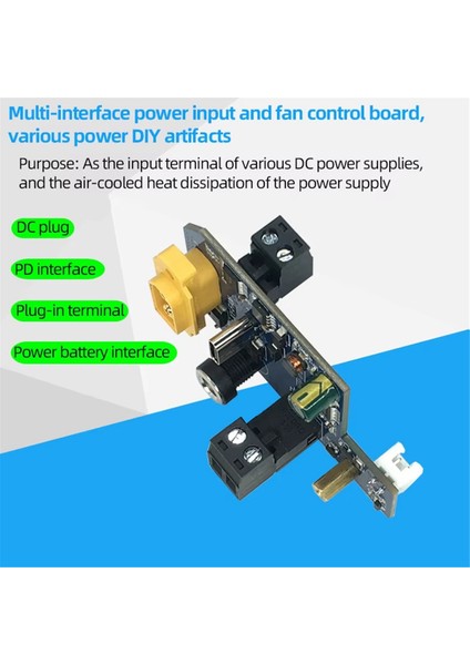 Çoklu Arayüz Güç Girişi ve Fan Kontrol Kartı Çeşitli Güç Kaynağı Dıy Modülü Üç Vites Ayarı 6-70VDC (Yurt Dışından) fiyatları