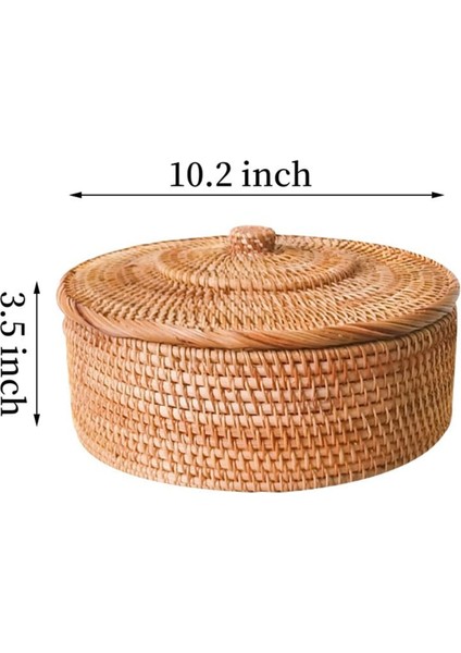 Kapaklı Rattan Sepet, El Dokuma Saklama Sepeti, Düzenleme Için Kapaklı Hasır Sepet, Rattan Kutu, Rattan Saklama Kutusu (Yurt Dışından) fiyatları