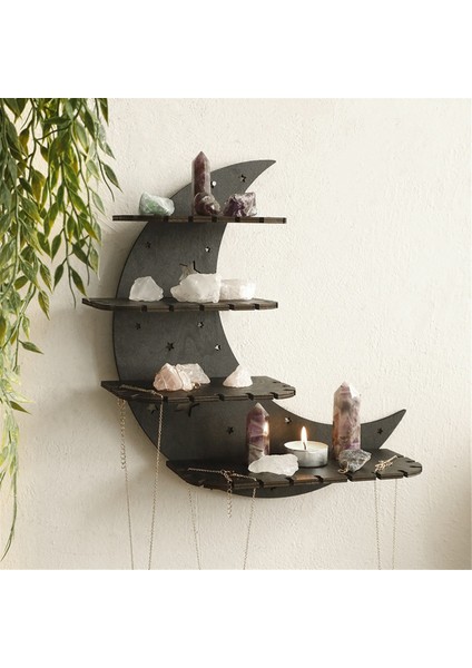 Ahşap Ay Standı, Kristal Stand Ekran Duvar Depolama Rafı Koleksiyon Kutusu Duvara Monte A (Yurt Dışından) indirimleri