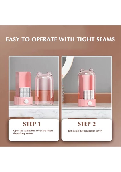 Kozmetik Pamuklu Ped Dağıtıcısı, Otomatik Basmalı Makyaj Pedi Tutucu, Banyo, Tuvalet Masası, Masa Için Dayanıklı Plastik Düzenleyici (Yurt Dışından) modelleri