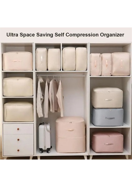 Yatak Için Sıkıştırma Saklama Çantası - Büyük Yorgan Düzenleyici, Aşağı Ceket Giyim Sıkıştırma Çantası L (Yurt Dışından) fırsatları