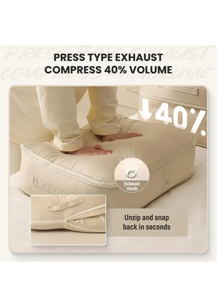 Yatak Için Sıkıştırma Saklama Çantası - Büyük Yorgan Düzenleyici, Aşağı Ceket Giyim Sıkıştırma Çantası L (Yurt Dışından) indirimleri
