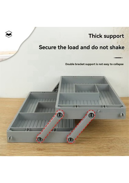 3 Katmanlı Katlanabilir Masaüstü Saklama Kutusu Şifonyer Düzenleyici Kozmetik Çekmece Düzenleyici (Yurt Dışından) modelleri