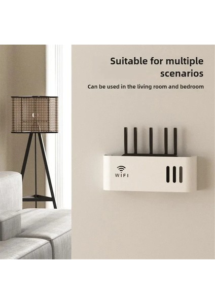 Duvara Monte Kablosuz Wıfı Yönlendirici Raf Depolama Kutusu Yönlendirici Raf Kablosu Güç Braketi Düzenleyici Kutusu Oturma Odası Için A (Yurt Dışından) fiyatları