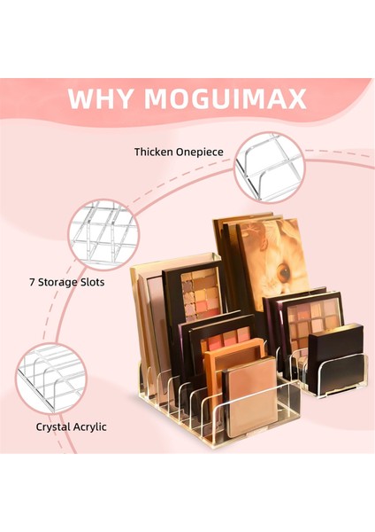 2 Paket Akrilik Makyaj Göz Farı Paleti Düzenleyici, 7 Yuvalı Vitrin, Kozmetik Vitrin Saklama Tutucu Cd'ye Uygun, Telefon Kılıfı (Yurt Dışından) modelleri