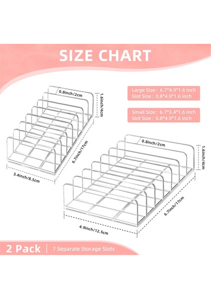2 Paket Akrilik Makyaj Göz Farı Paleti Düzenleyici, 7 Yuvalı Vitrin, Kozmetik Vitrin Saklama Tutucu Cd'ye Uygun, Telefon Kılıfı (Yurt Dışından) indirimleri