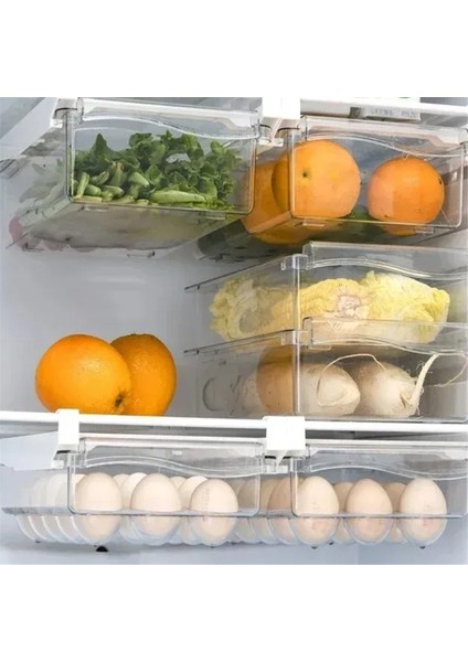 Buzdolabı Düzenleyici Seti, Meyve, Yumurta Için Raf Altı Çekmece - Buzdolabı Saklama Kutusu, Taze Tutma Mutfak Düzenleme (Yurt Dışından) indirimleri