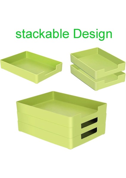 Mektup Boyutunda Tepsi, A4 Plastik Kağıt Tutucu Dosya Düzenleyici, Ofis, Okul, Ev Depolama Için Istiflenebilir Mektup Tepsisi Beyaz (Yurt Dışından) modelleri