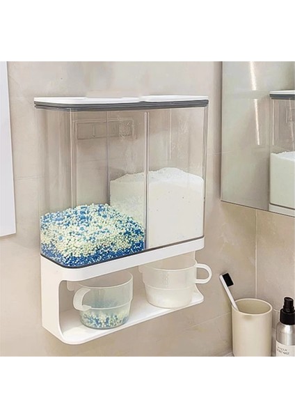 Duvara Monte Çamaşır Deterjanı Dağıtıcısı - Dahil Bardaklarla Çamaşır Kokusu Güçlendiriciler Için Çok Yönlü Depolama (Yurt Dışından) indirimleri