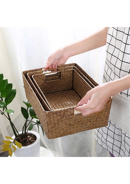 Dokuma Denizotu Sepeti - Meyve, Ekmek, Havlular Için Doğal Hasır Hasır Depolama Ev ve Mutfak Için Ideal, A (Yurt Dışından) modelleri