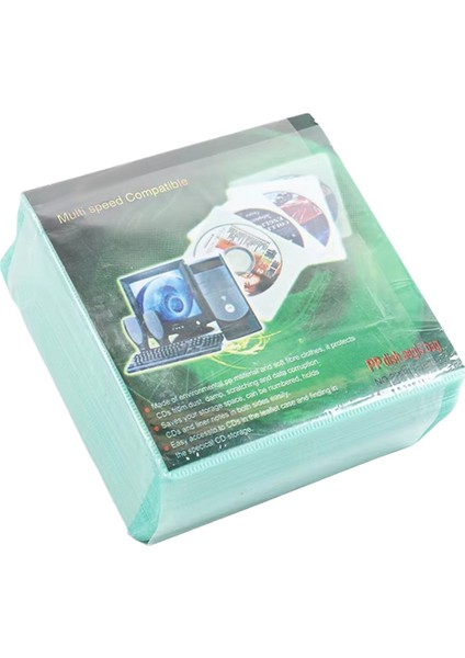 100 Adet Çift Taraflı Cd/dvd Koleksiyon Seti Çizilmeye Dayanıklı Toz Geçirmez Saklama Renkli CD Yuvası Çantası Yeşil (Yurt Dışından)