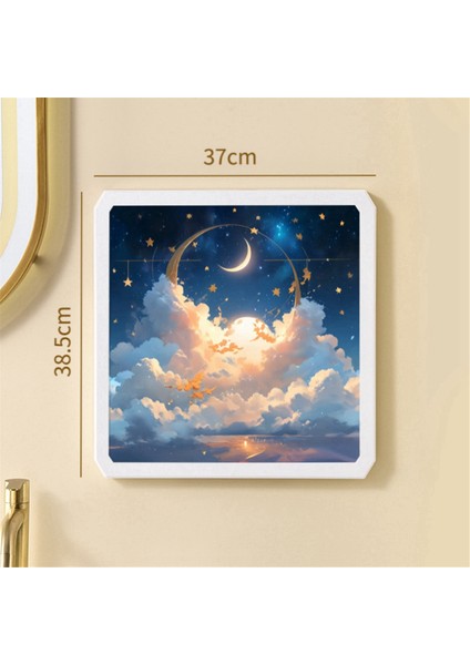 Kalınlaştırılmış Su Geçirmez Duvara Monte Banyo Saklama Kutusu - Kolay Katlanabilir, Delme Gerektirmez Gece ve Parlak Ay (Yurt Dışından) fiyatları