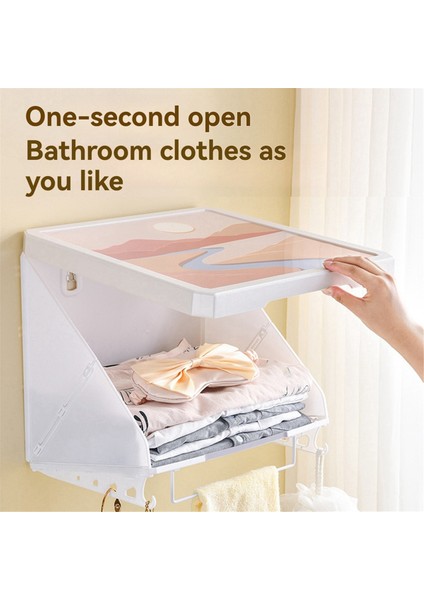 Kalınlaştırılmış Su Geçirmez Duvara Monte Banyo Saklama Kutusu - Kolay Katlanabilir, Delme Gerektirmez Gece ve Parlak Ay (Yurt Dışından) fırsatları