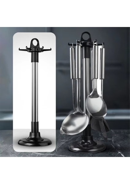 Kaşıklar, Bıçaklar ve Mutfak Eşyaları Için Kancalı Döndürülebilir Mutfak Depolama Rafı Düzenleyici - Su Geçirmez Pp Malzeme (Yurt Dışından) modelleri