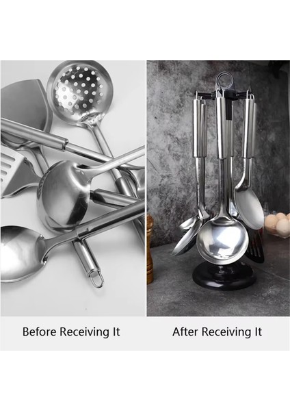 Kaşıklar, Bıçaklar ve Mutfak Eşyaları Için Kancalı Döndürülebilir Mutfak Depolama Rafı Düzenleyici - Su Geçirmez Pp Malzeme (Yurt Dışından) fırsatları