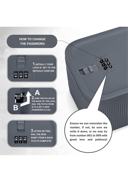 Kilitlenebilir Saklama Kutusu, Kilitli Kutusu, Cep Telefonu Kilitli Hapishane, Kişisel Buzdolabı Ev Gri Için Konteyner Kutusu (Yurt Dışından) fırsatları