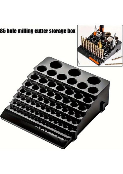 85 Delikli Alet Ucu Tutucu Saklama Kutusu, Mandrel Matkap Tezgahı Alet Delikleri Tornavida Ucu Tutucu Matkap Başlığı Saklama Kutusu, Siyah (Yurt Dışından) modelleri