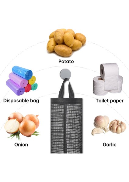 Plastik Poşet Depolama Rafı Askılı Saklama Poşeti Dağıtıcısı Çöp Poşeti Düzenleyicisi Evsel Geri Dönüşüm Alışveriş Poşetleri (Yurt Dışından) fırsatları