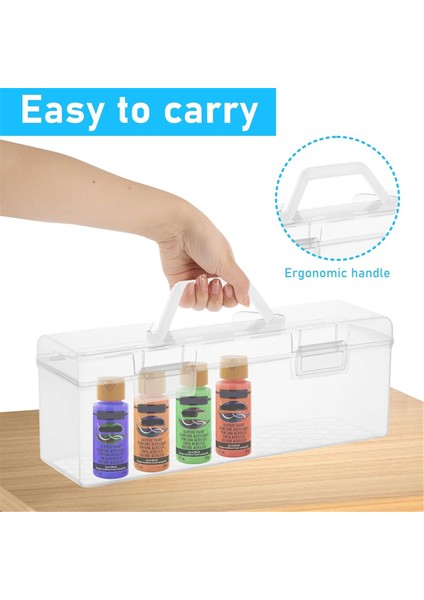 2 Adet Boya Saklama Kutusu El Sanatları Saklama Kutusu Sapı, 2 Sıvı Ons Akrilik Boya Için 30 Şişe Kapasiteli Boya Saklama Kutusu (Yurt Dışından) modelleri