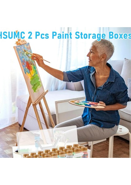 2 Adet Boya Saklama Kutusu El Sanatları Saklama Kutusu Sapı, 2 Sıvı Ons Akrilik Boya Için 30 Şişe Kapasiteli Boya Saklama Kutusu (Yurt Dışından) fırsatları