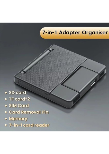 7'si 1 Arada Çok Işlevli Kart Okuyucu Saklama Kutusu Sd Kart Kutusu Otg Adaptörü Usb2.0 Type-C Adaptörü Kart Saklama Kutusu (Yurt Dışından) modelleri