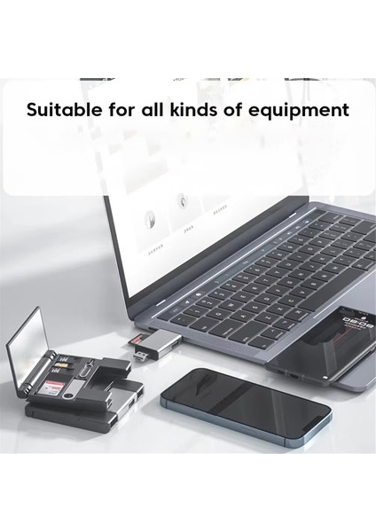 7'si 1 Arada Çok Işlevli Kart Okuyucu Saklama Kutusu Sd Kart Kutusu Otg Adaptörü Usb2.0 Type-C Adaptörü Kart Saklama Kutusu (Yurt Dışından) fırsatları